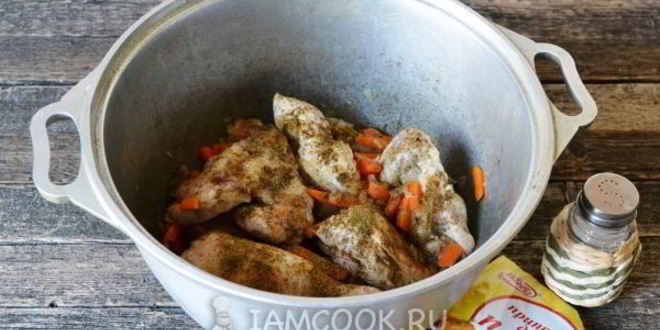 Рецепт плова из пропаренного риса с курицей