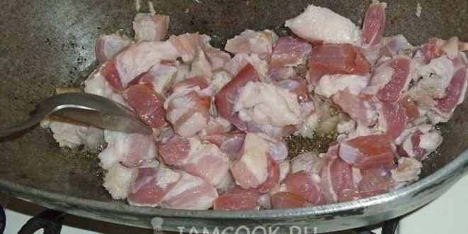 Рецепт плова из свиной грудинки