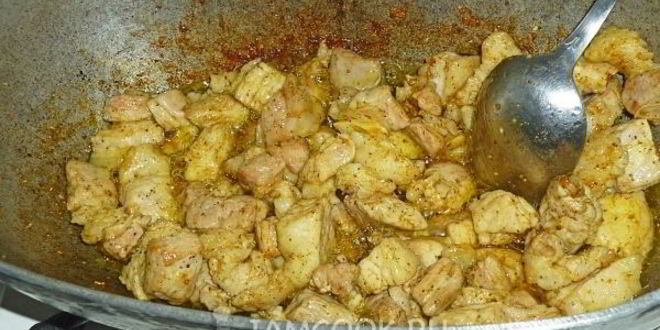 Рецепт плова из свиной грудинки