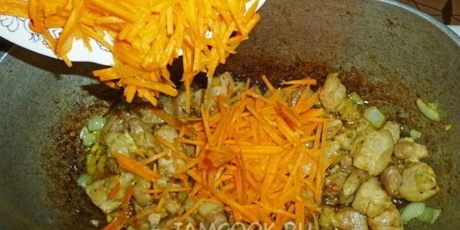 Рецепт плова из свиной грудинки