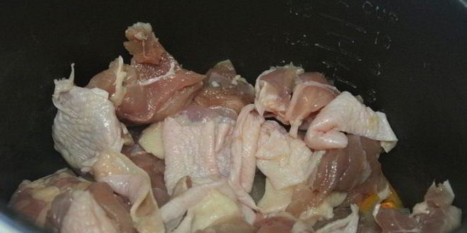 Рецепт плова с курицей и курагой в мультиварке