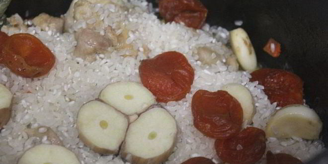 Рецепт плова с курицей и курагой в мультиварке