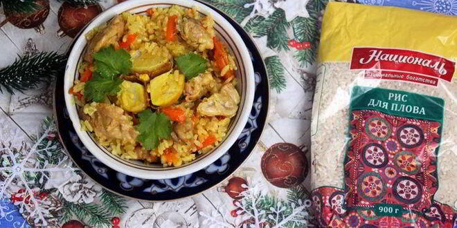 Рецепт плова с курицей и курагой в мультиварке