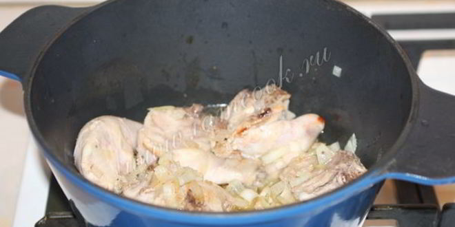 Рецепт плова с курицей и свининой