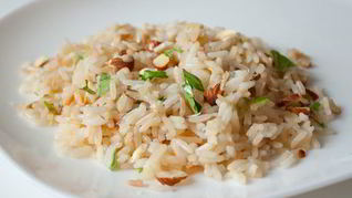 Рецепт Рисового пилава с миндалем