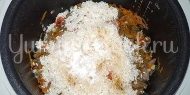 Рецепт свиных потрохов с рисом в мультиварке