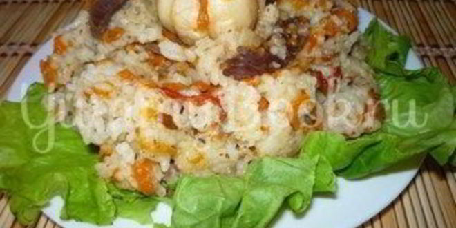 Рецепт свиных потрохов с рисом в мультиварке