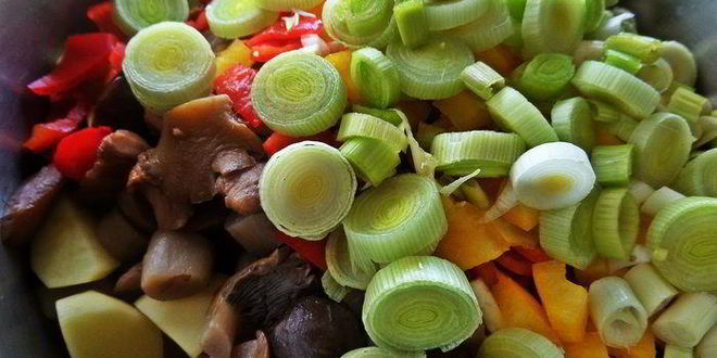 Рецепт грибного рагу с овощами