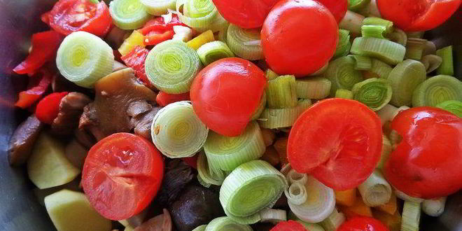 Рецепт грибного рагу с овощами