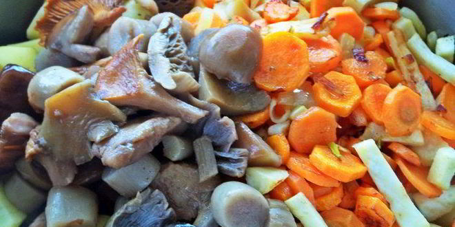 Рецепт грибного рагу с овощами