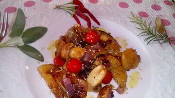 Рецепт Капонаты из молодого картофеля с шалфеем и розмарином