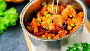 Рецепт Нежного рагу с зеленым горошком и мясом