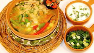 Рецепт Овощного рагу с куриными бедрышками