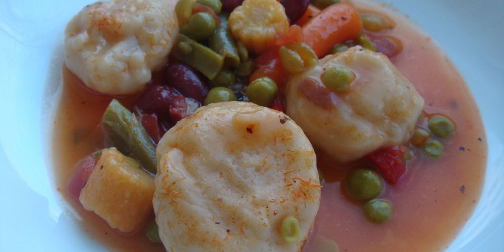 Как приготовить овощное рагу с пшеничными кружочками