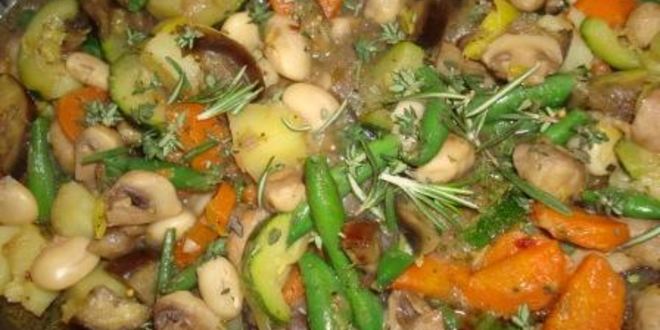 Рецепт овощного рагу с шампиньонами