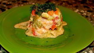 Рецепт Овощного рагу с тушеной курицей кабачками и картошкой