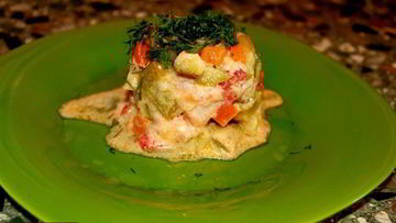 Рецепт Овощного рагу с тушеной курицей кабачками и картошкой