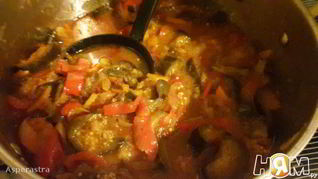 Рецепт Рагу из баклажан с перцем