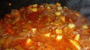 Рецепт Рагу из фарша с кабачками