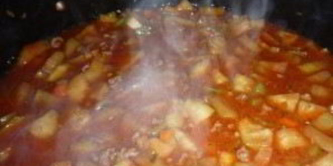 Рецепт рагу из фарша с кабачками