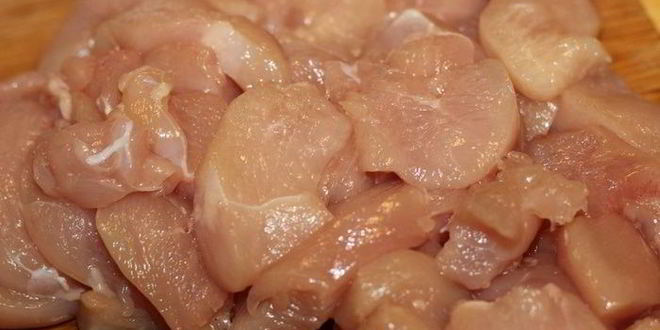 Рецепт рагу из куриного филе с перцами