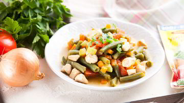 Рецепт Рагу из курицы и стручковой фасоли