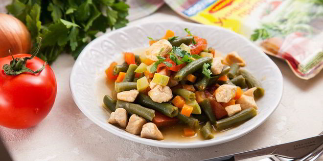 Рецепт рагу из курицы и стручковой фасоли