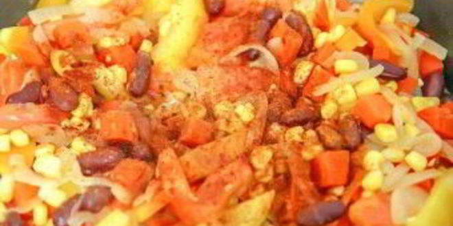 Рецепт рагу из овощей с курицей