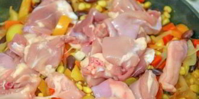 Рецепт рагу из овощей с курицей