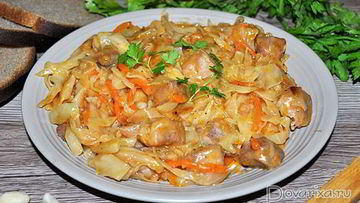 Рецепт Рагу из свинины с тушеной капустой