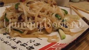 Рецепт Рисовой лапши с креветками, мидиями и овощами