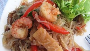 Рецепт Рисовой лапши с креветками
