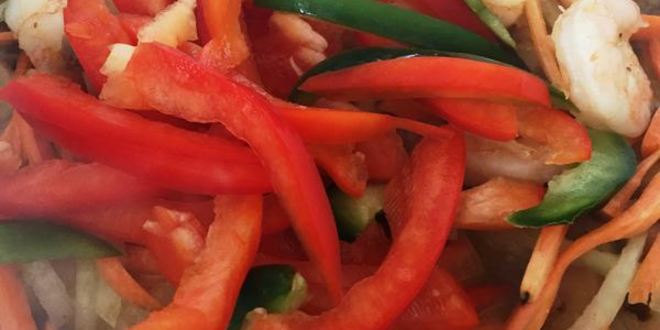 Рецепт рисовой лапши с креветками