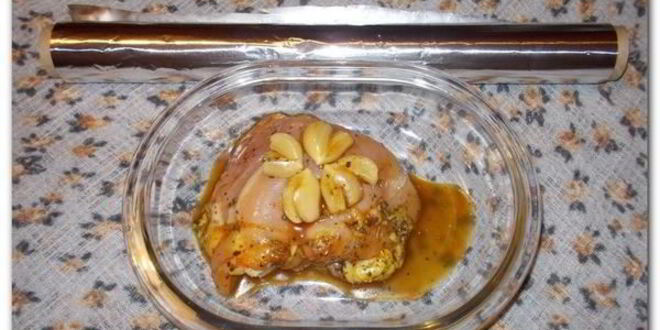 Рецепт рисовой лапши с курицей в медово-чесночном соусе