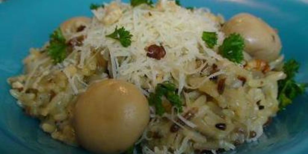 Как приготовить итальянское ризотто с маринованными грибами и сыром джюгас