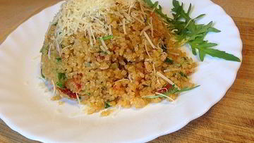 Рецепт Ризотто из булгура с рукколой