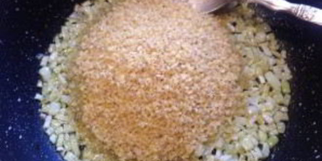 Рецепт ризотто из булгура с рукколой