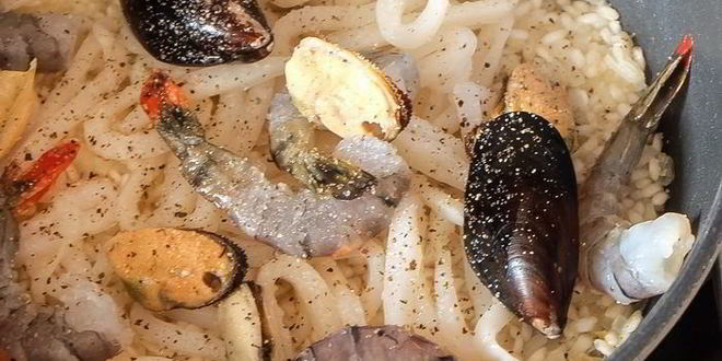 Рецепт ризотто porto venere с морепродуктами
