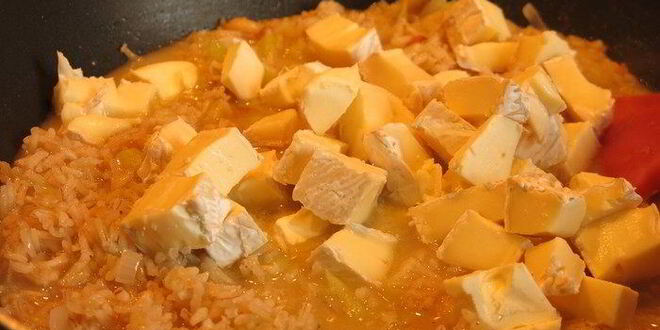 Рецепт ризотто с бурым рисом и камамбером