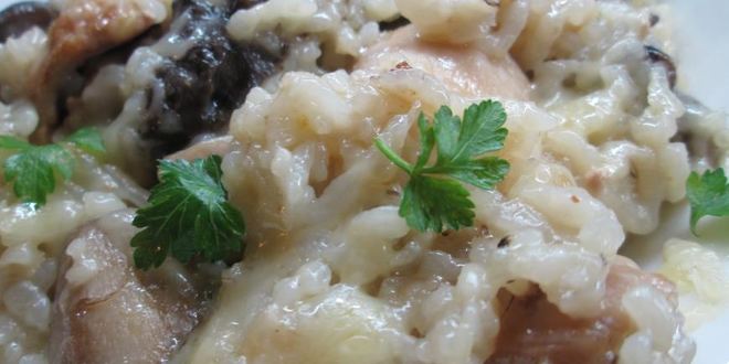 Рецепт ризотто с грибами и курицей