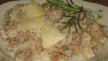 Рецепт Ризотто с корицей и колбасками