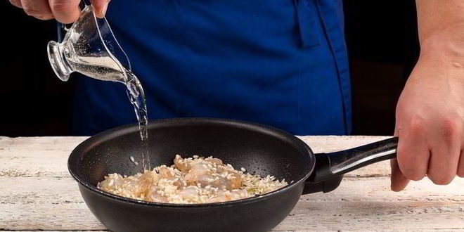 Рецепт ризотто с креветками и мидиями