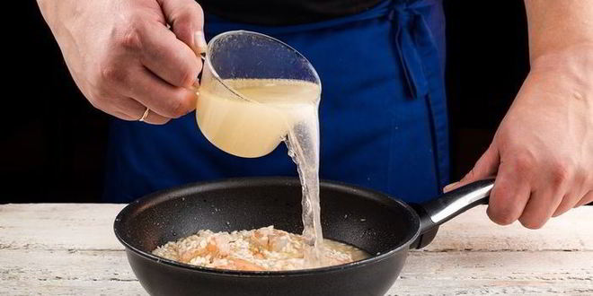 Рецепт ризотто с креветками и мидиями