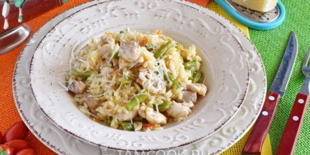 Как приготовить ризотто с курицей и овощами