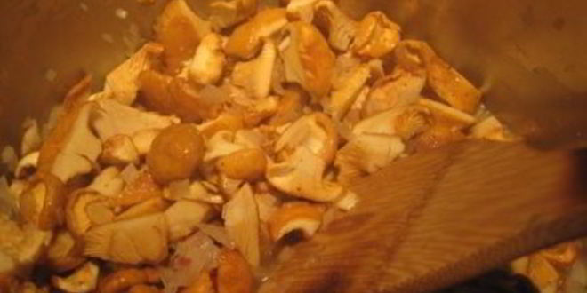 Рецепт ризотто с лисичками и сыром