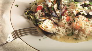 Рецепт Ризотто с мидиями и креветками