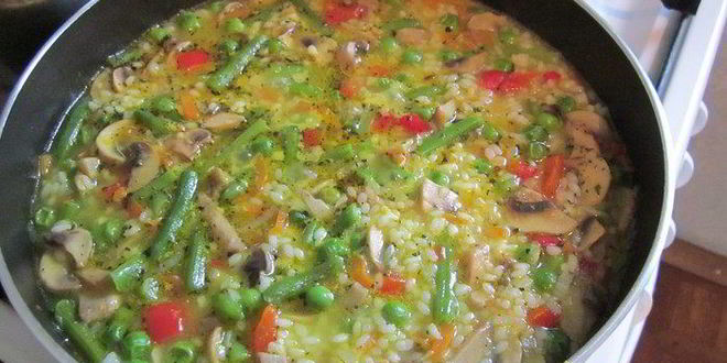 Рецепт ризотто с овощами