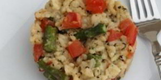 Рецепт ризотто с помидорами и спаржей