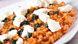 Рецепт Ризотто с томатами и брынзой