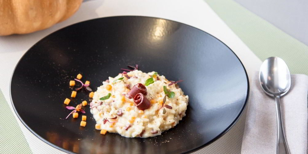 Как приготовить ризотто с тыквой и копченой утиной грудкой